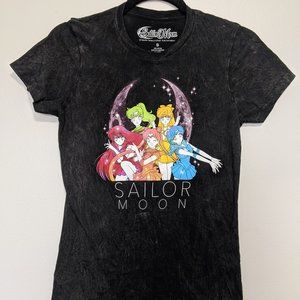 Sailor Moon Guardians Distressed Gray Black